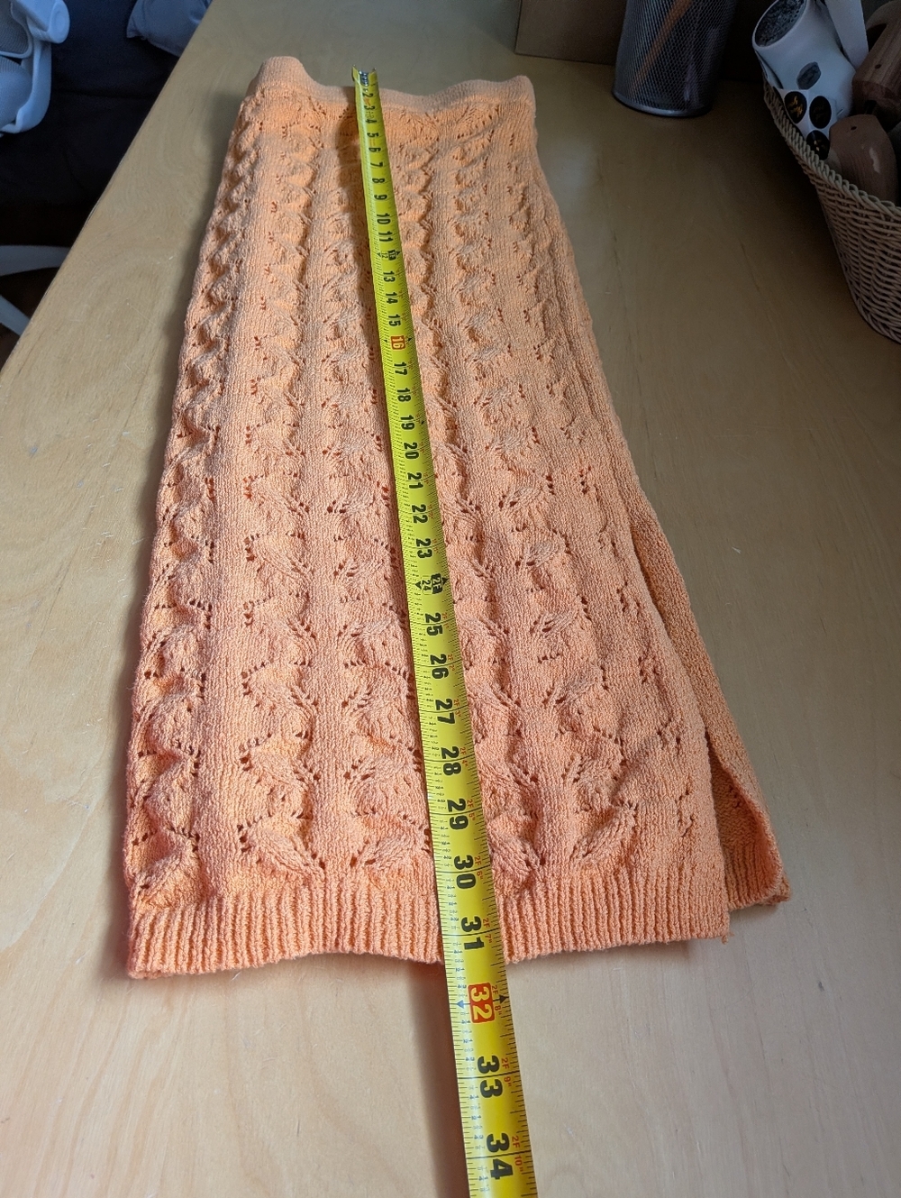 ADDITION ELLE Plus Size Crochet Midi Skirt Women Orange Size 4X Stretch Colorful - Picture 11 of 12
